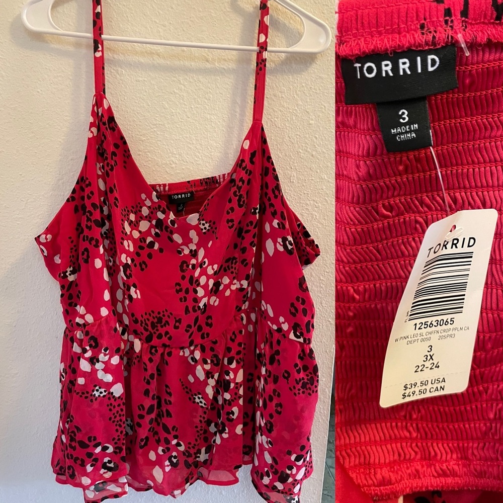 NWT torrid animal print spaghetti strap top
